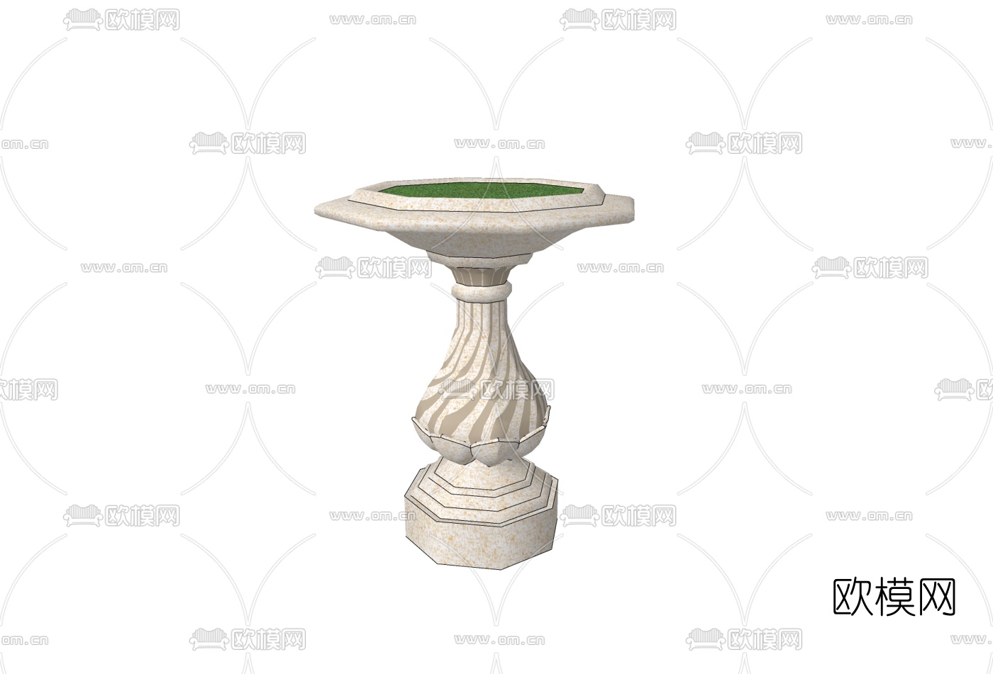 欧式花钵免费su模型下载