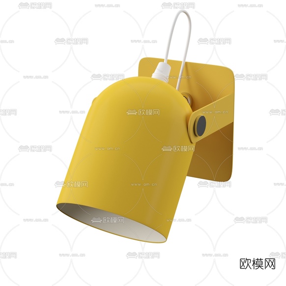 北欧个性壁灯3d模型下载(渲染图1)