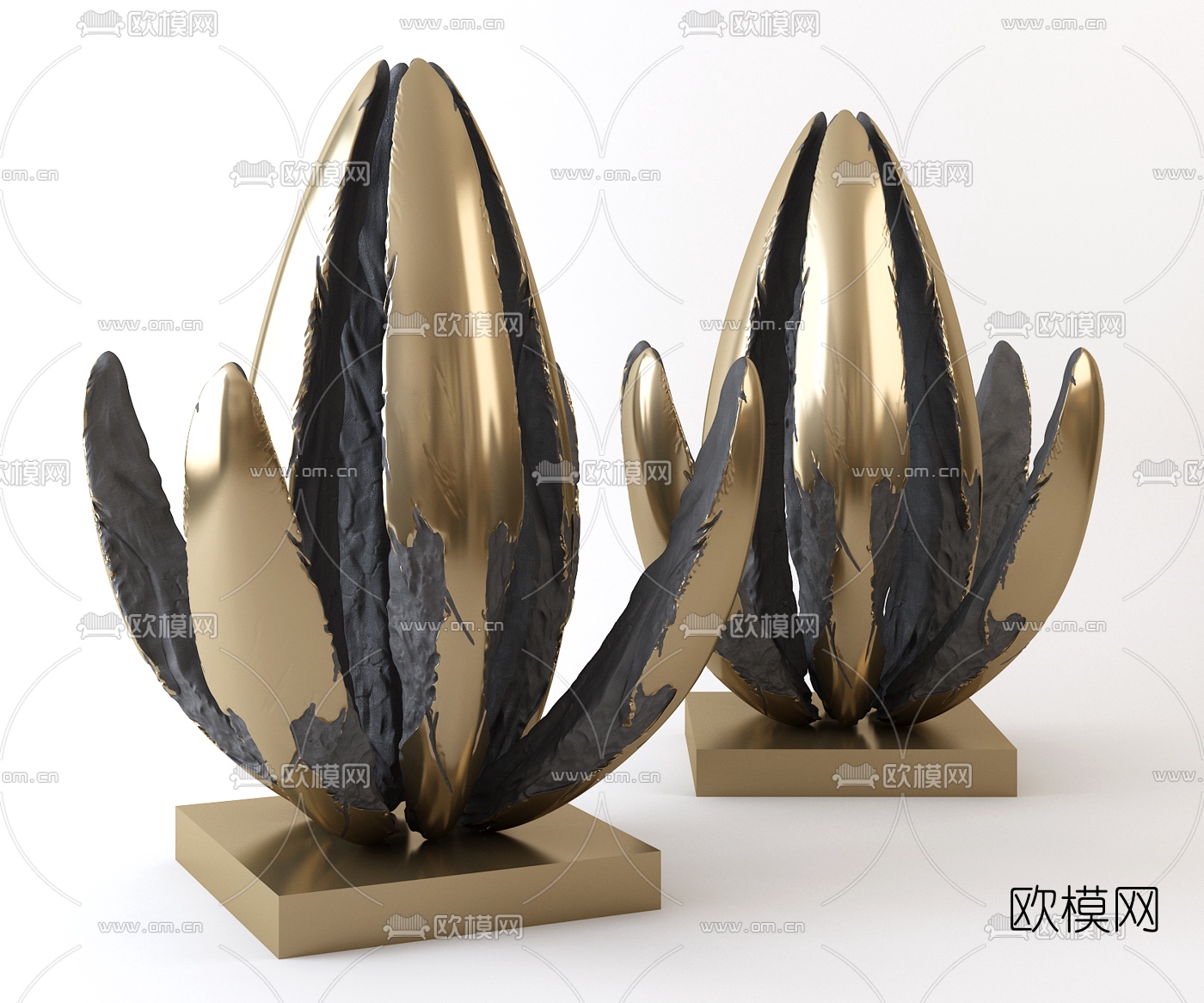 现代艺术雕塑摆件3d模型