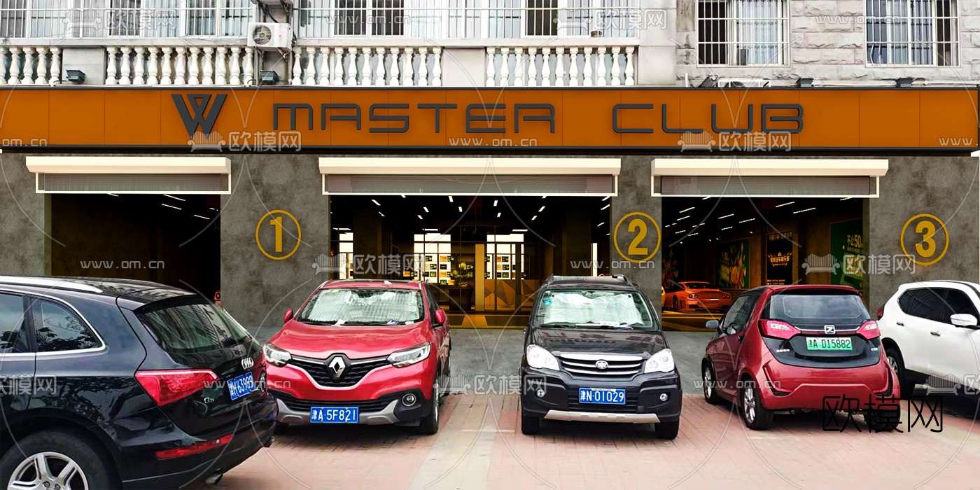 现代汽车美容店3d模型下载（渲染图4）