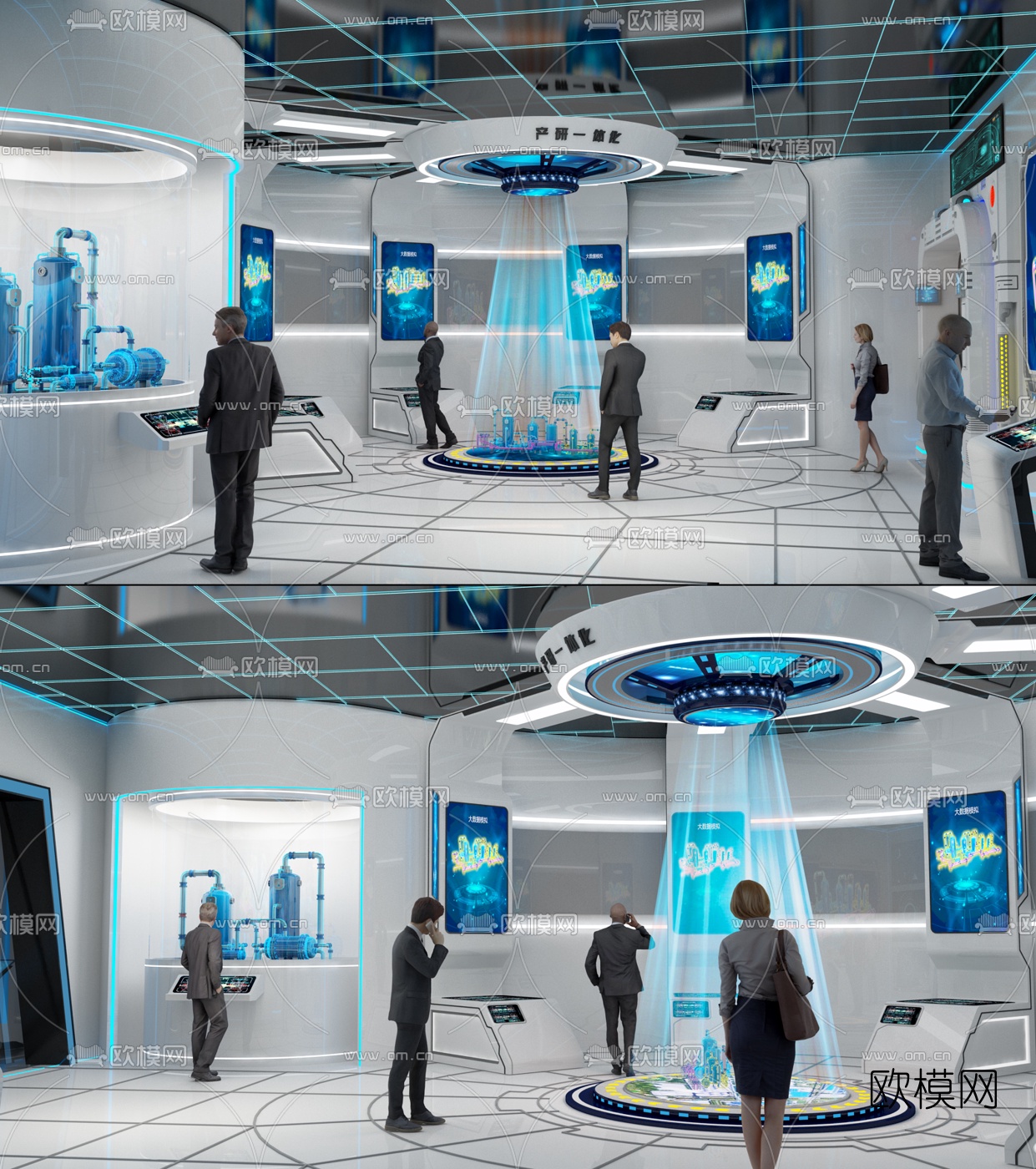 现代科技展厅3d模型