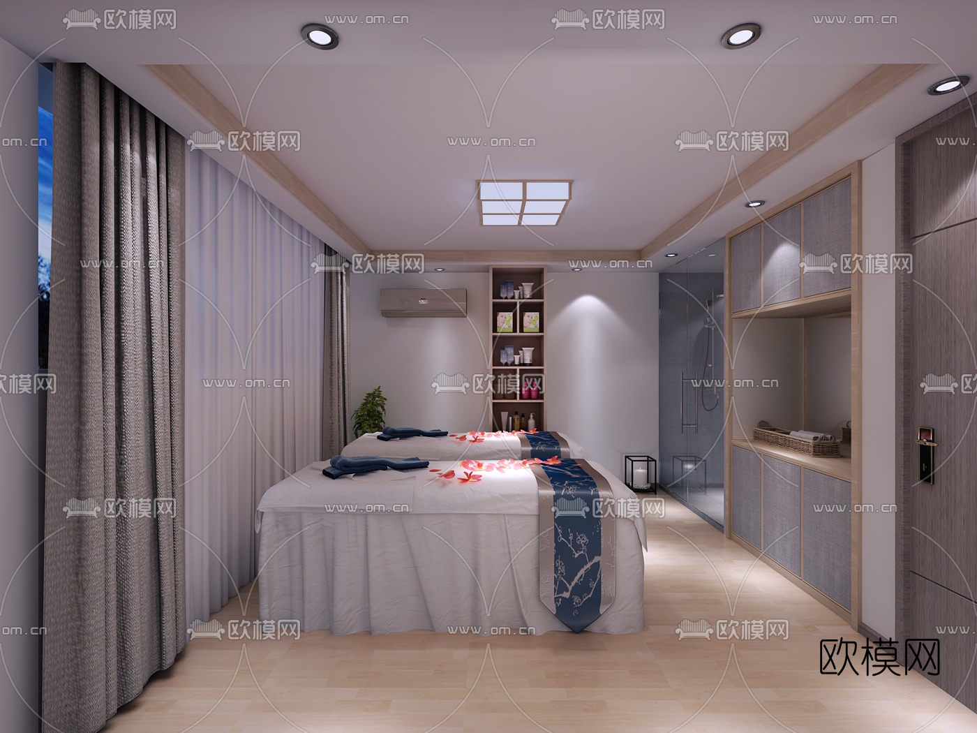 日式美容院免费3d模型