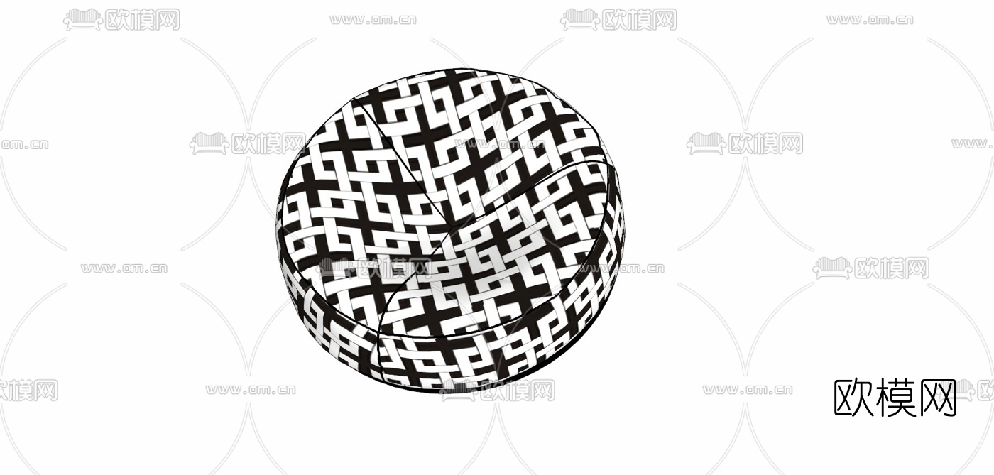 现代布艺懒人沙发免费su模型下载