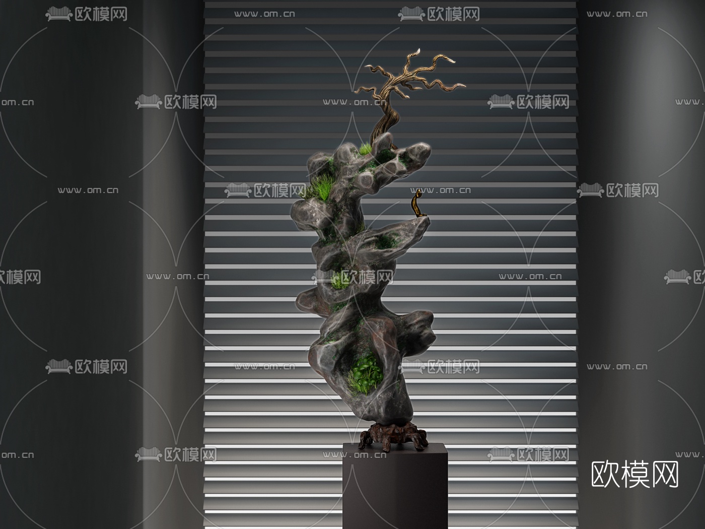 新中式禅意摆件3d模型