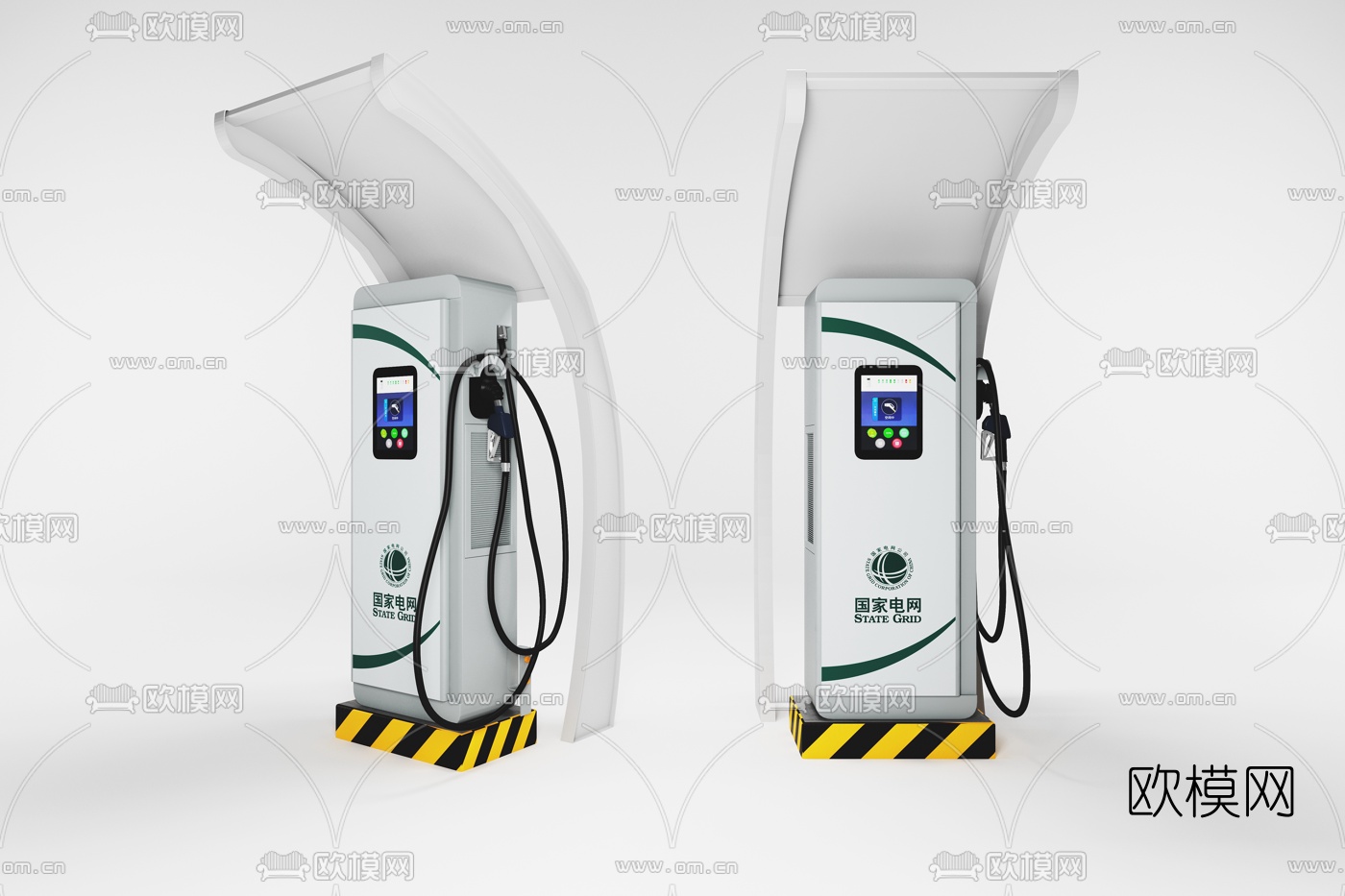 现代汽车充电桩3d模型下载（渲染图1）