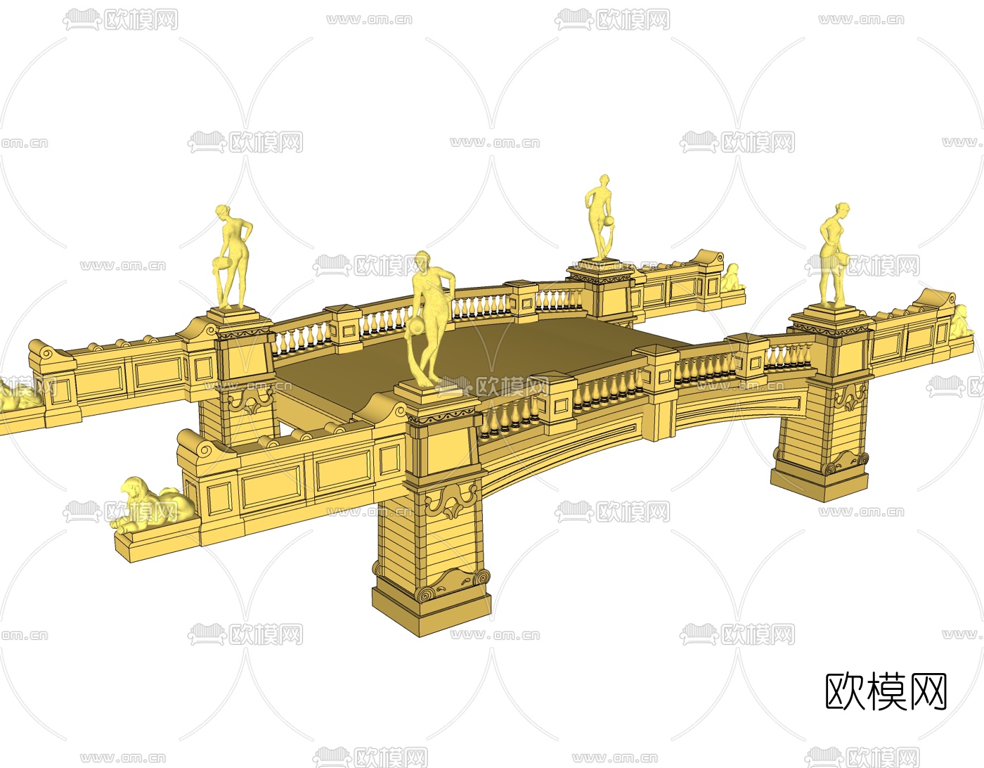 新古典桥免费su模型下载