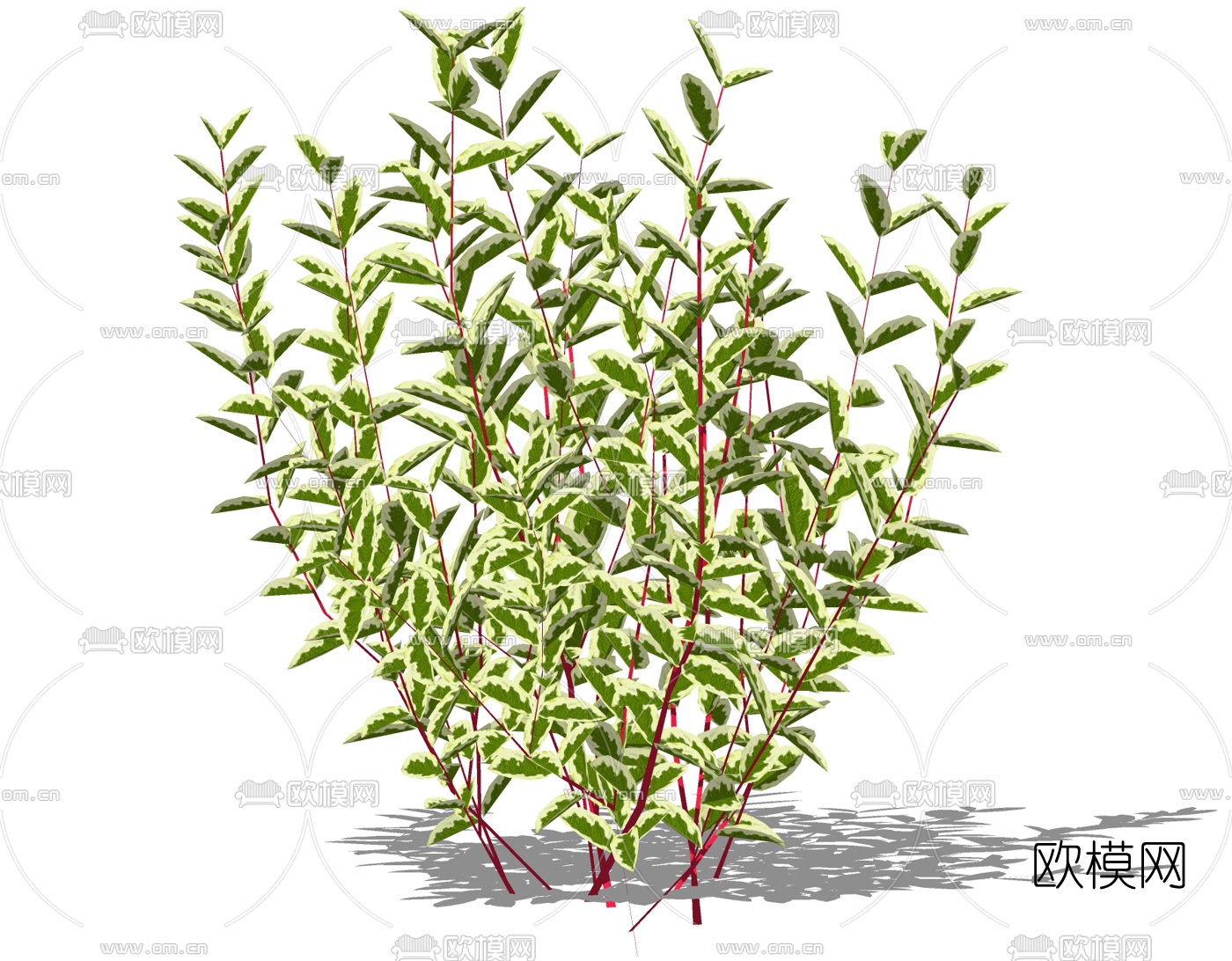 现代灌木从免费su模型下载