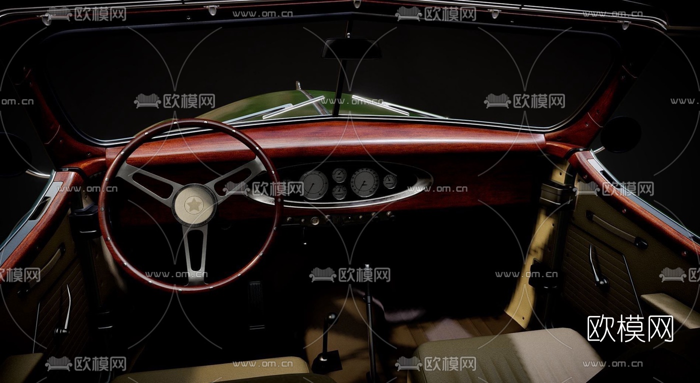 现代复古老爷车3d模型