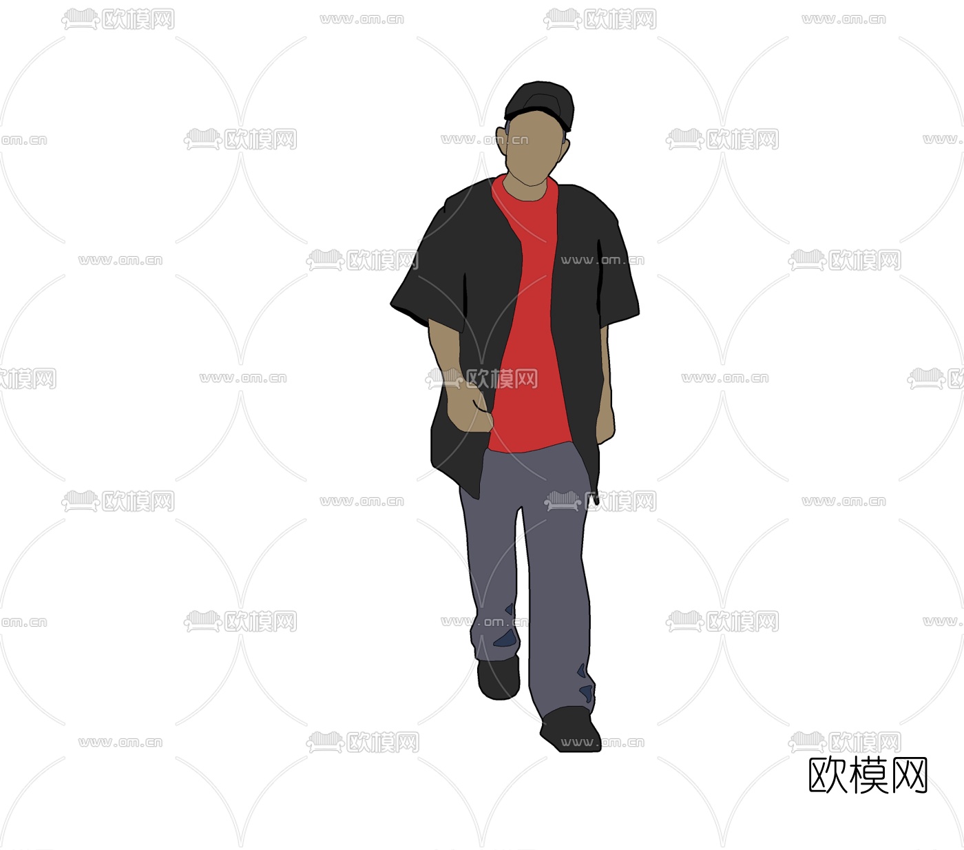 现代男性人物免费su模型下载