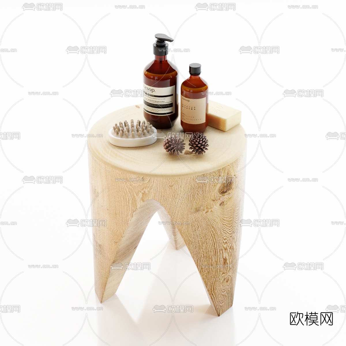 现代边几摆件3d模型