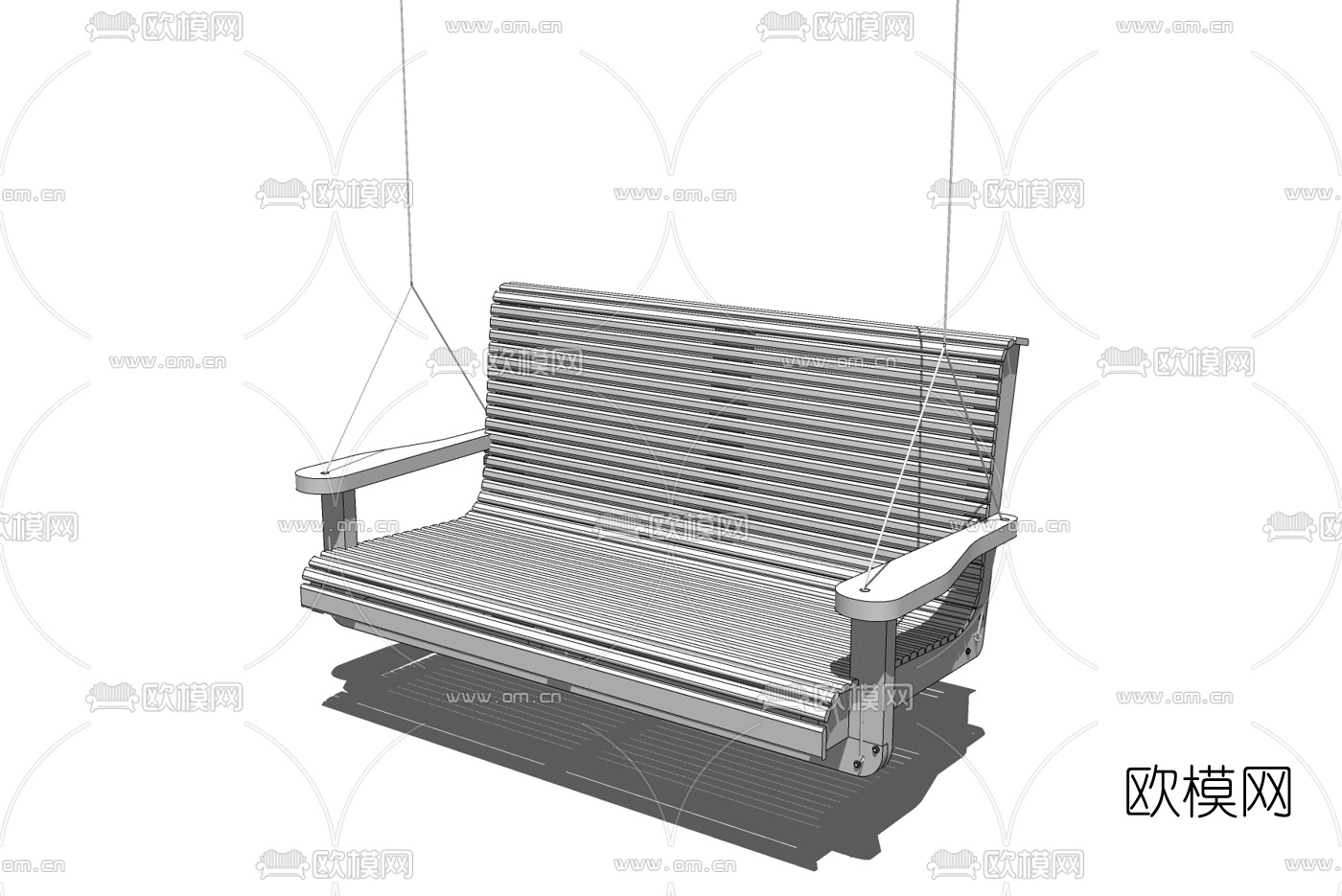 现代秋千免费su模型下载