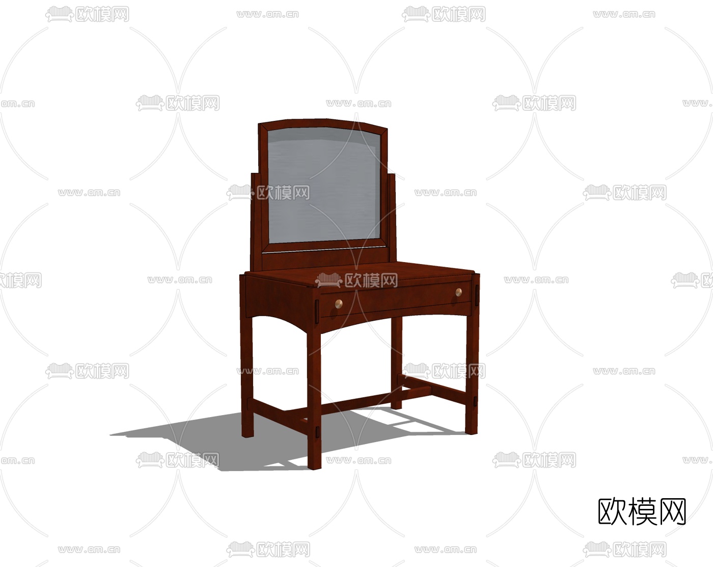 美式梳妆台免费su模型下载