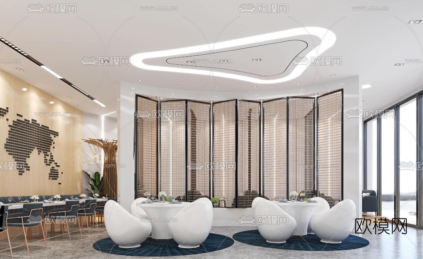 现代休闲餐厅超市3d模型下载（渲染图5）