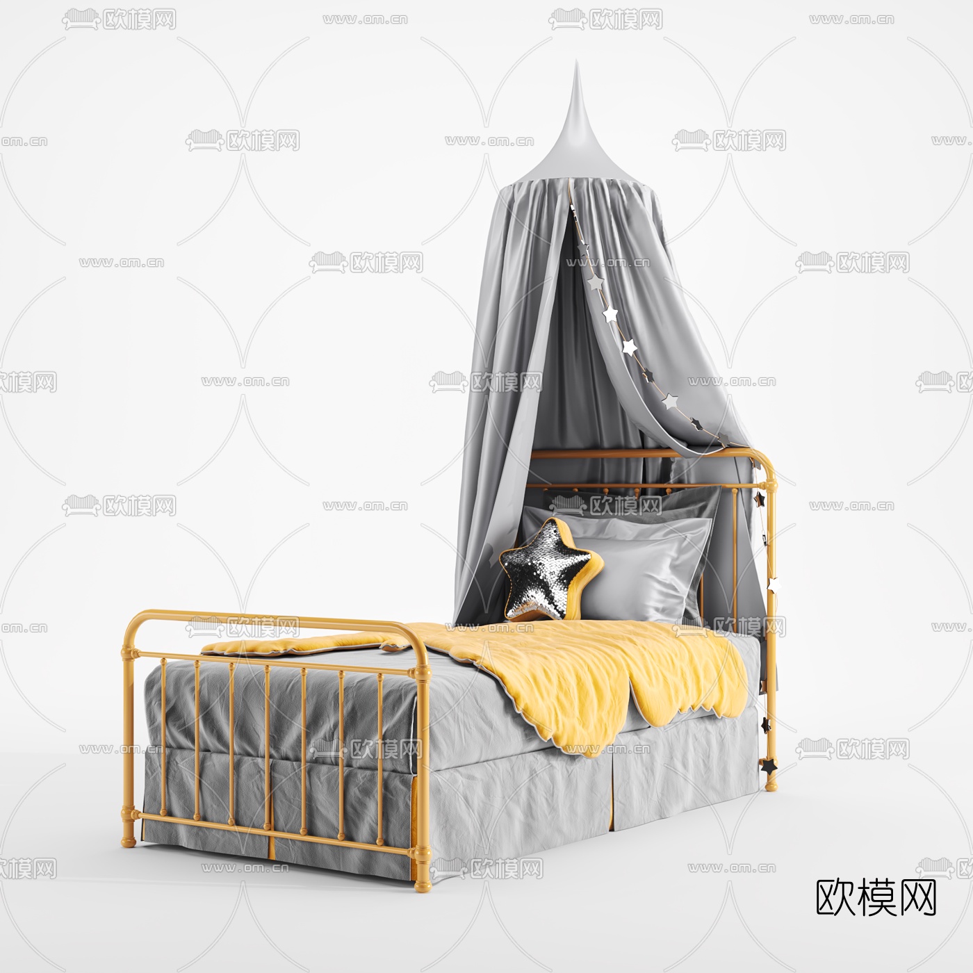 北欧儿童床3d模型