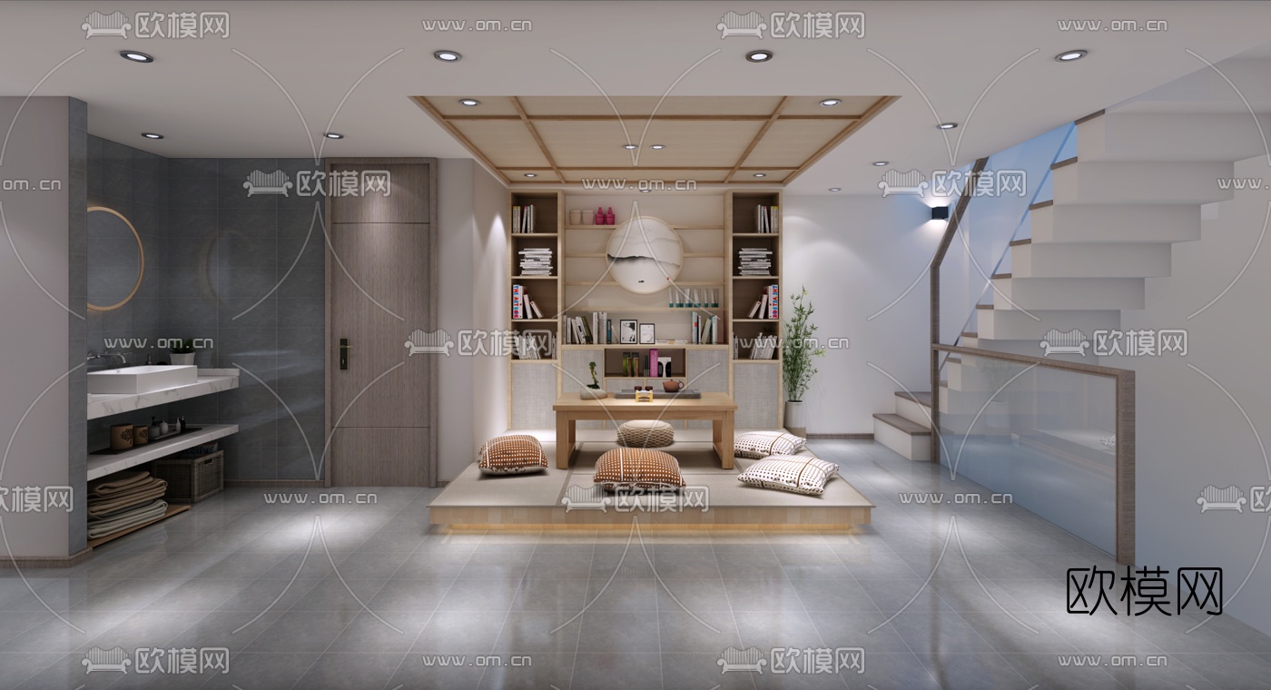 日式美容院免费3d模型