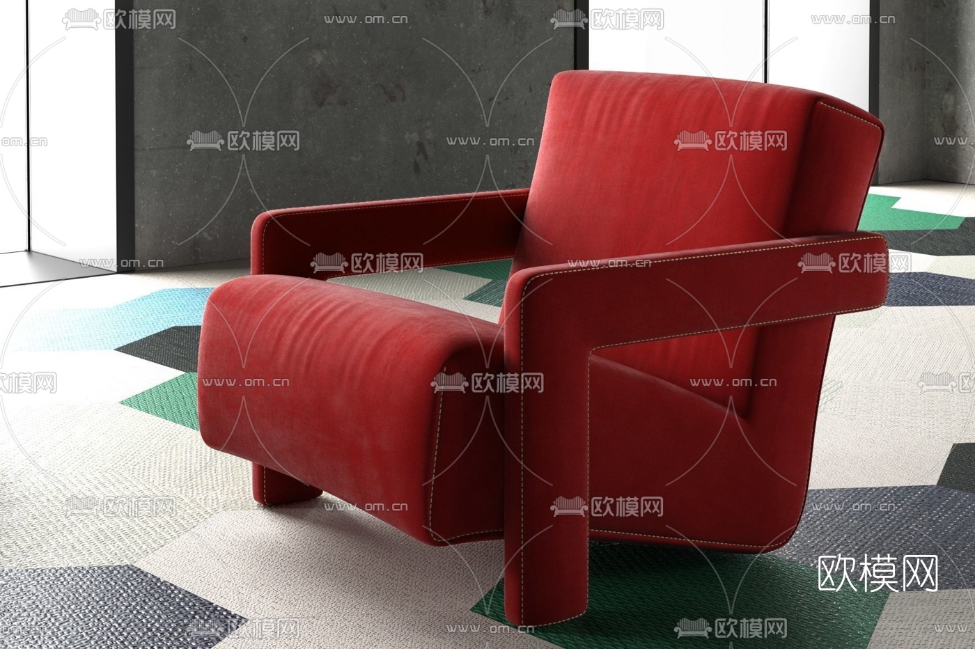 后现代客厅沙发组合3d模型