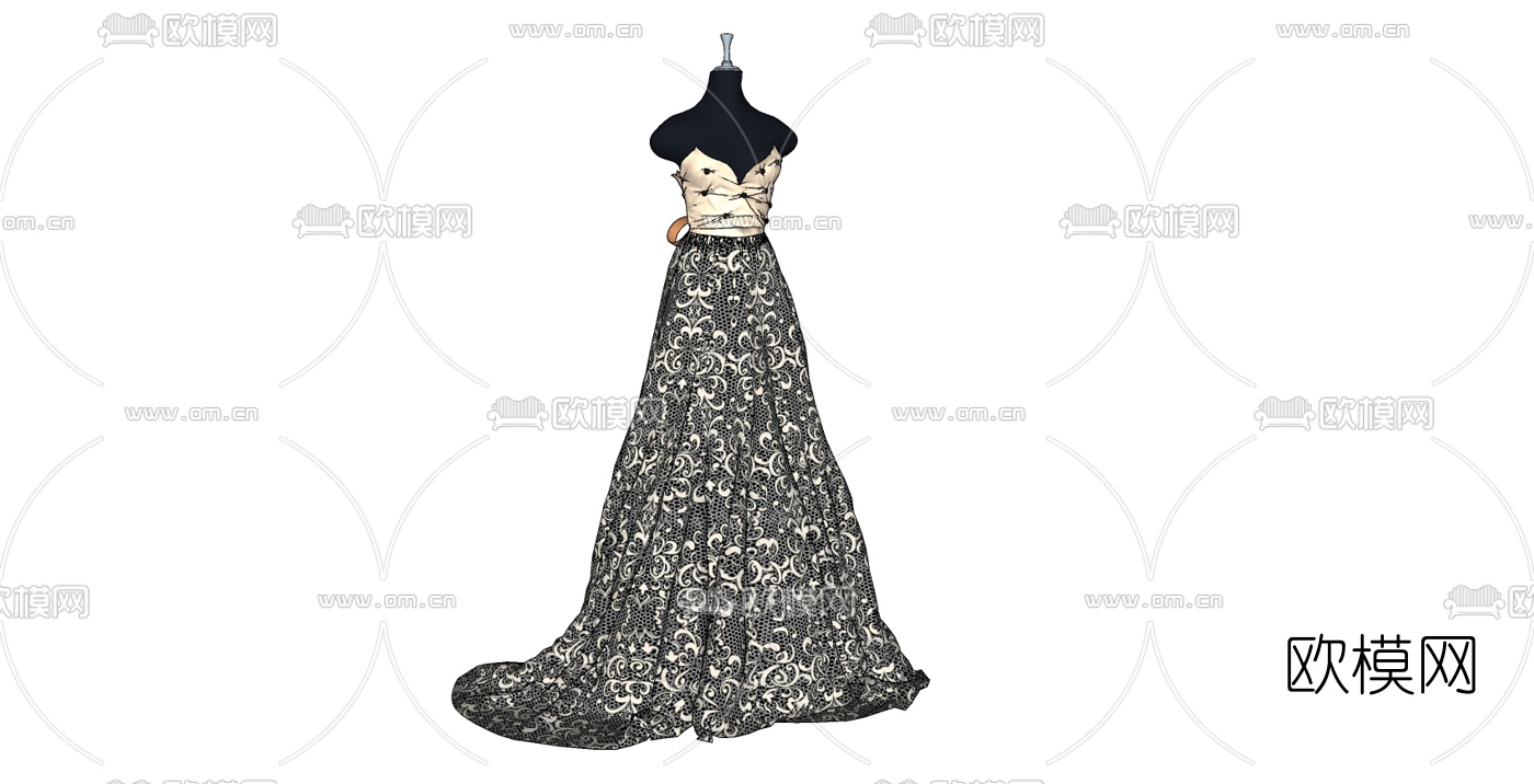 现代服饰免费su模型下载