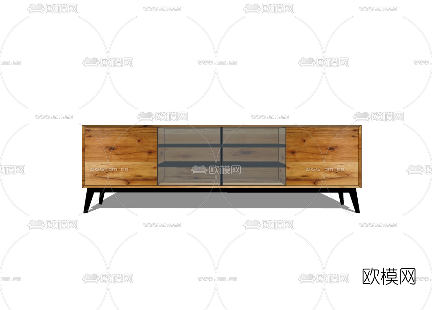 现代电视柜免费su模型下载