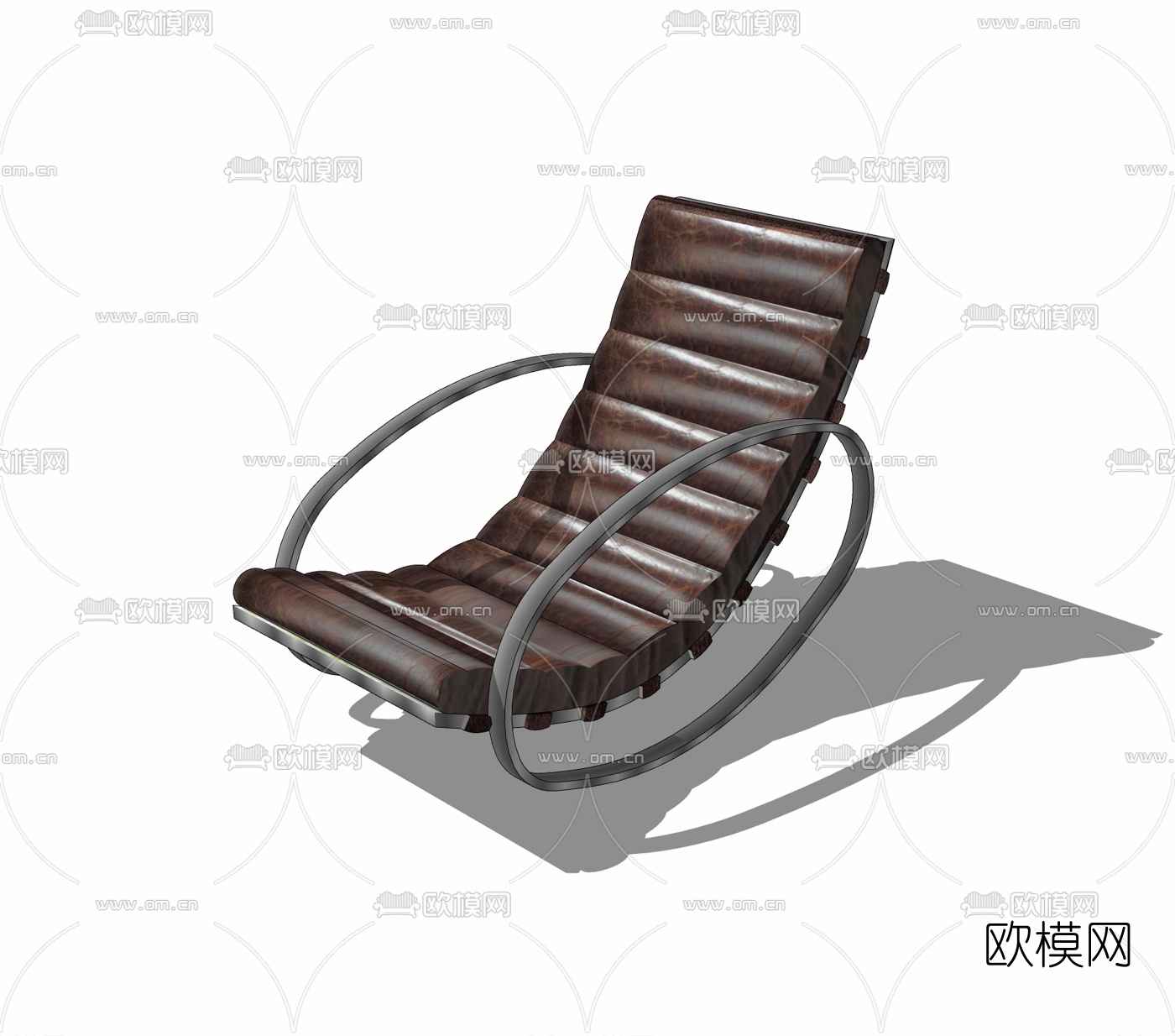工业风皮革躺椅免费su模型下载