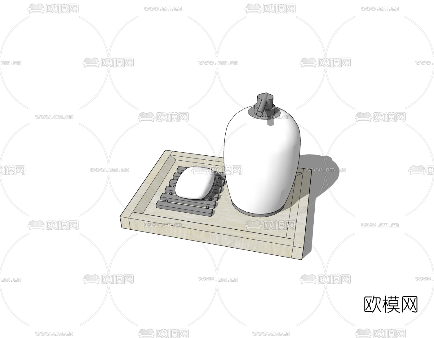 现代肥皂盒免费su模型下载