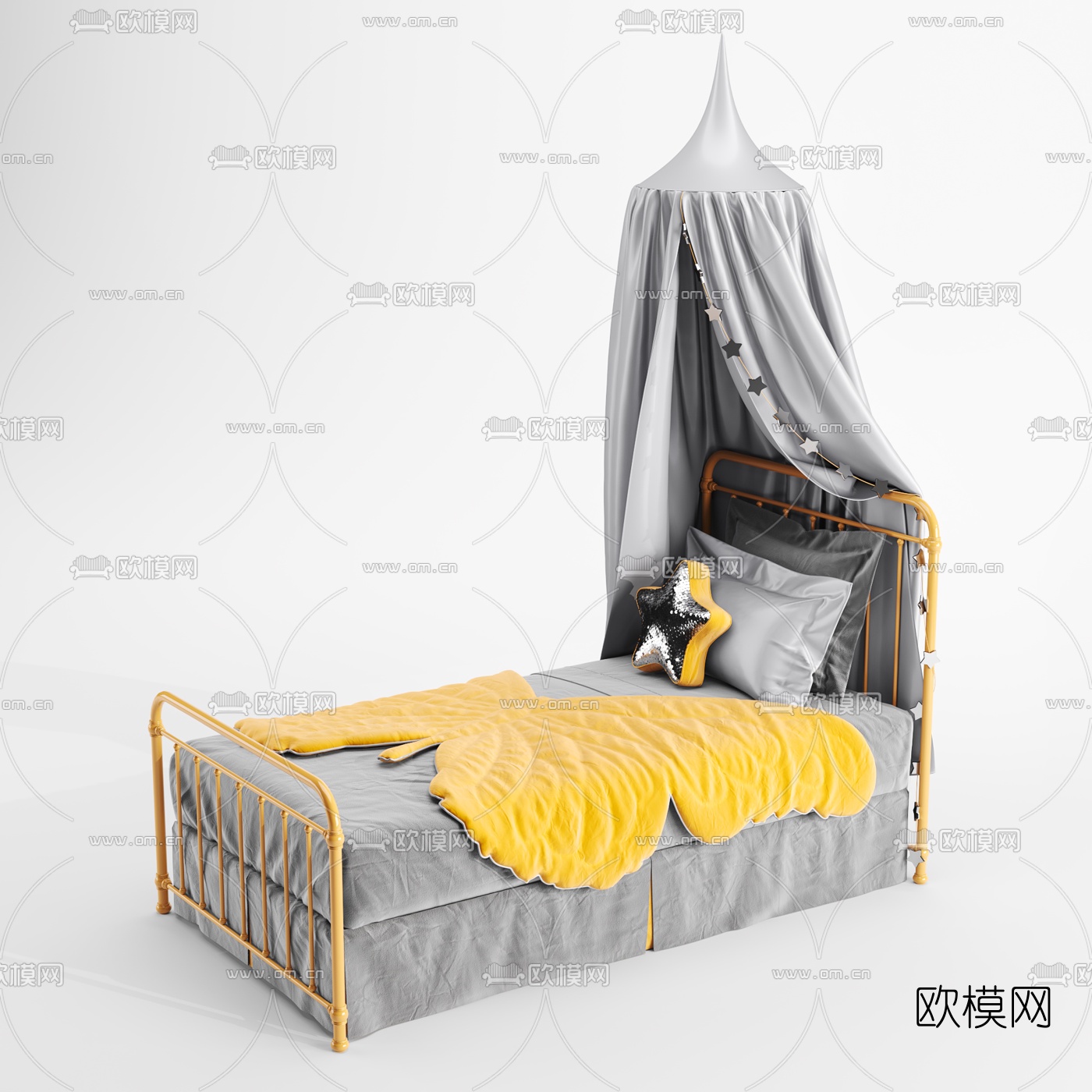 北欧儿童床3d模型