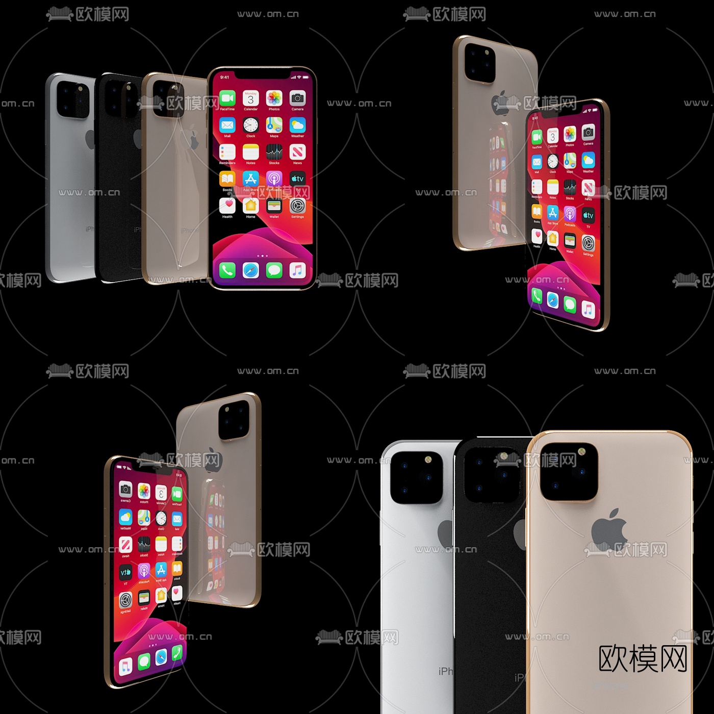 现代苹果手机3d模型下载