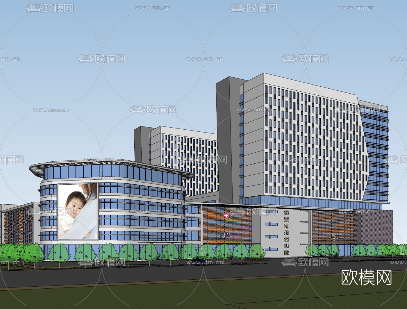 现代医院免费su模型