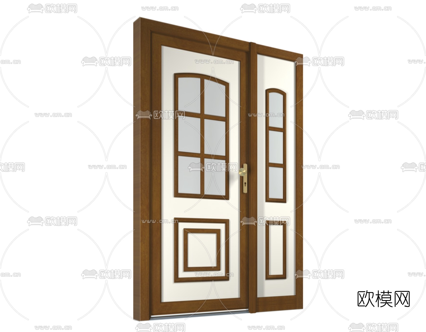 欧式子母门组件免费su模型下载