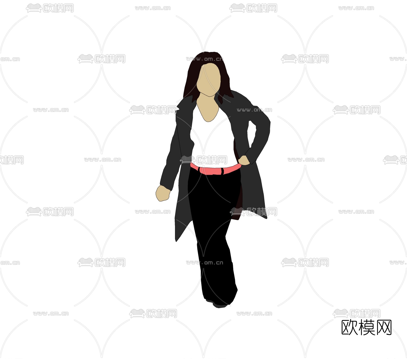 现代女性人物免费su模型下载