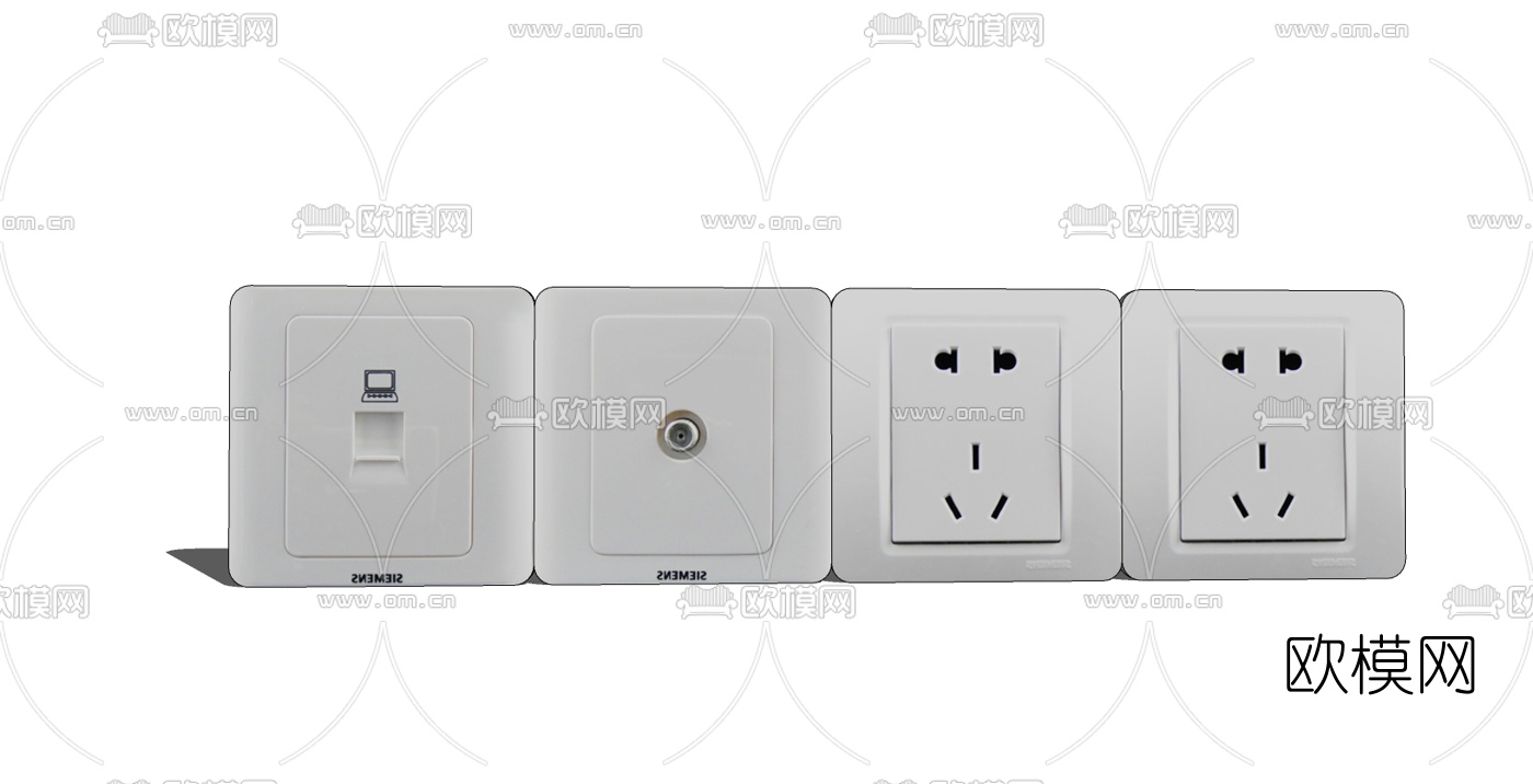 现代开关插座面板免费su模型下载