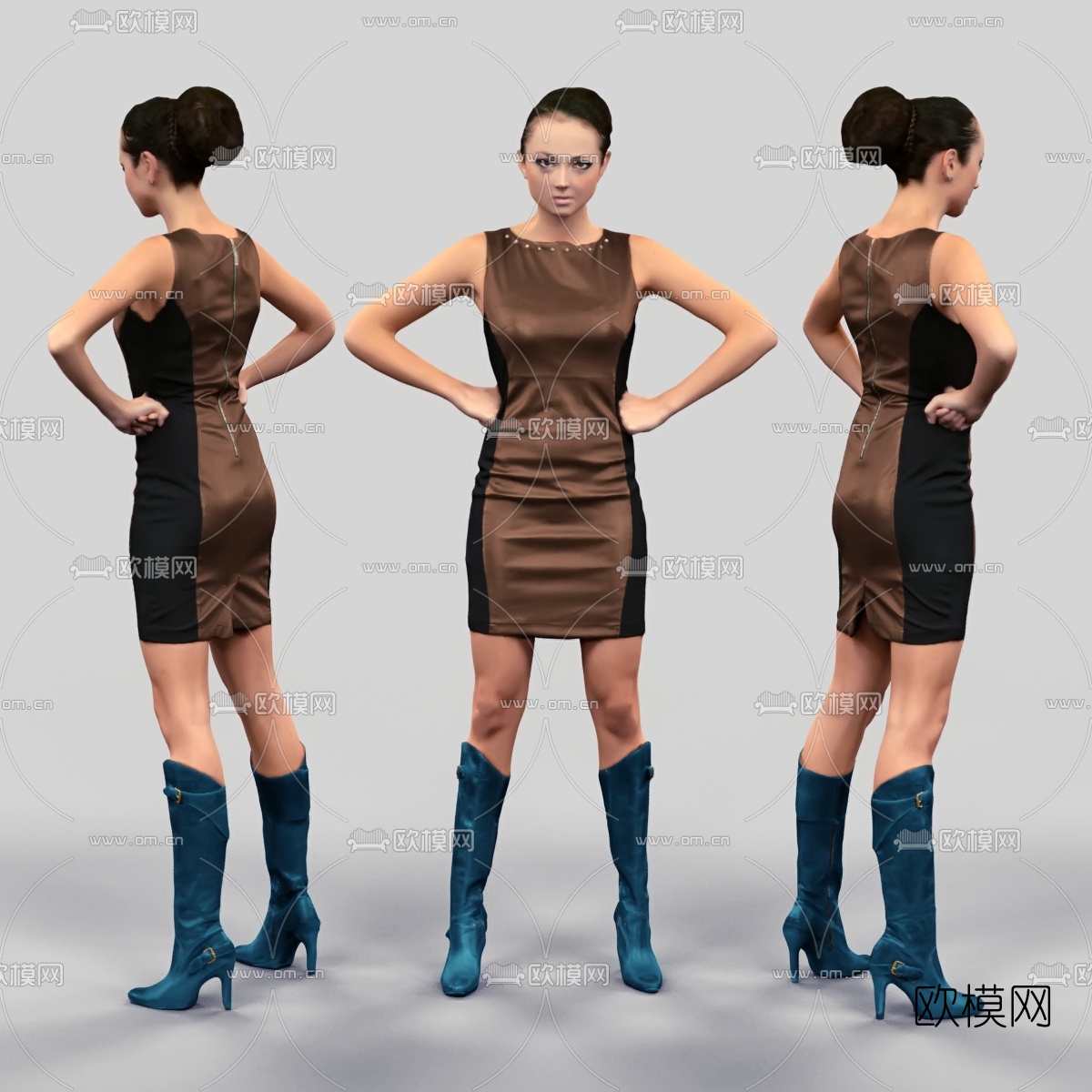 现代时尚女人3d模型