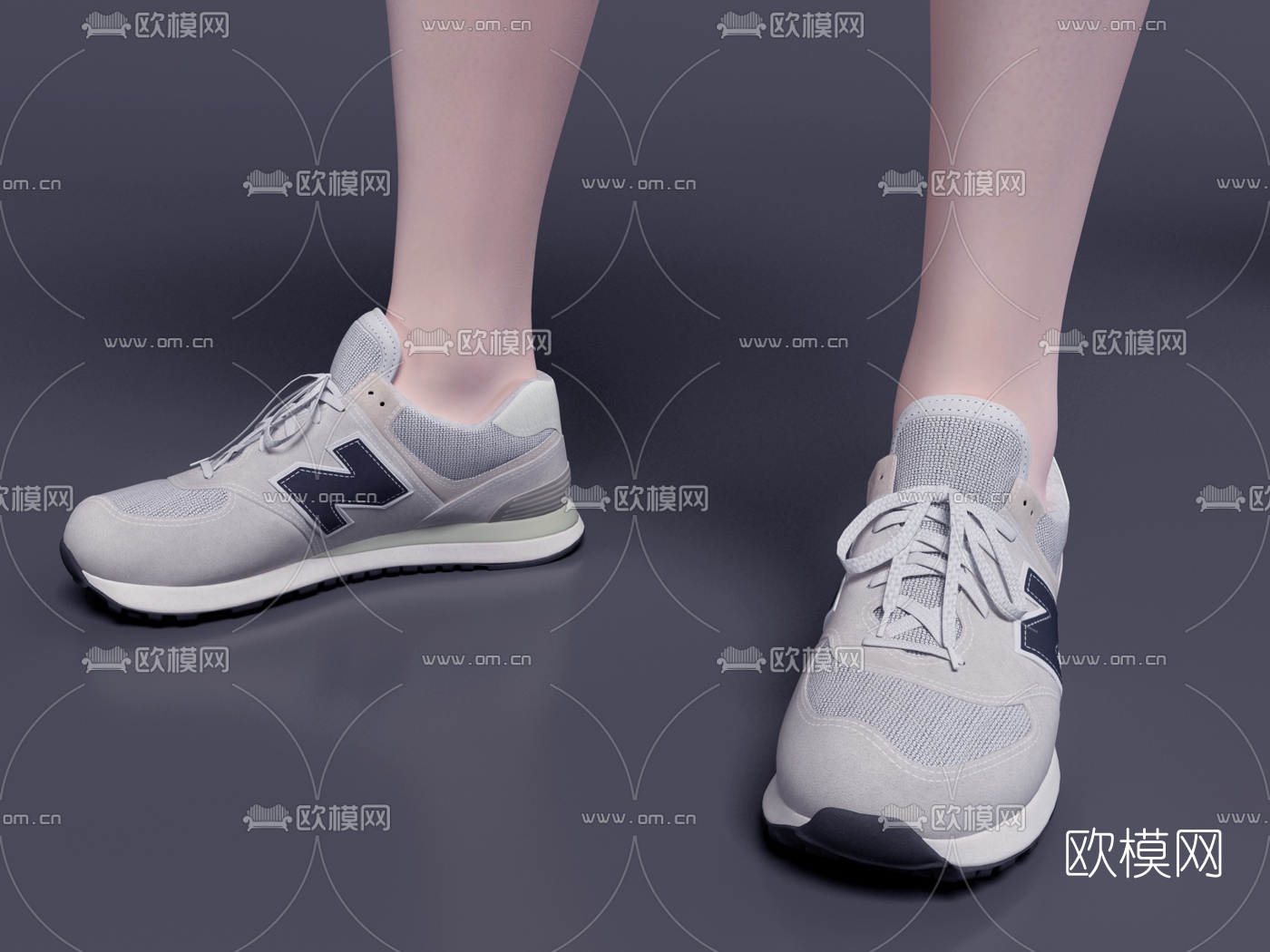 现代运动服运动鞋3d模型
