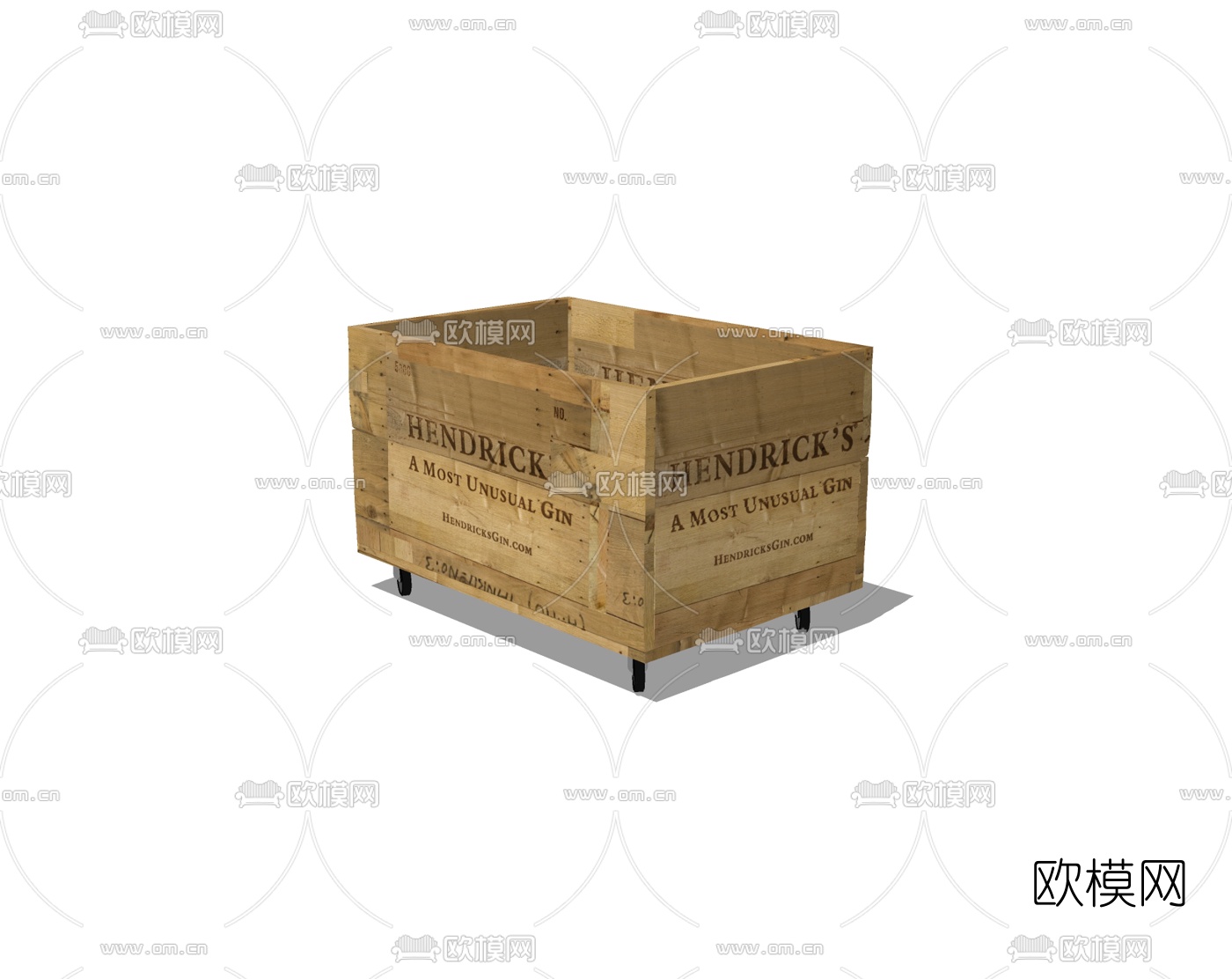 工业风木箱免费su模型下载