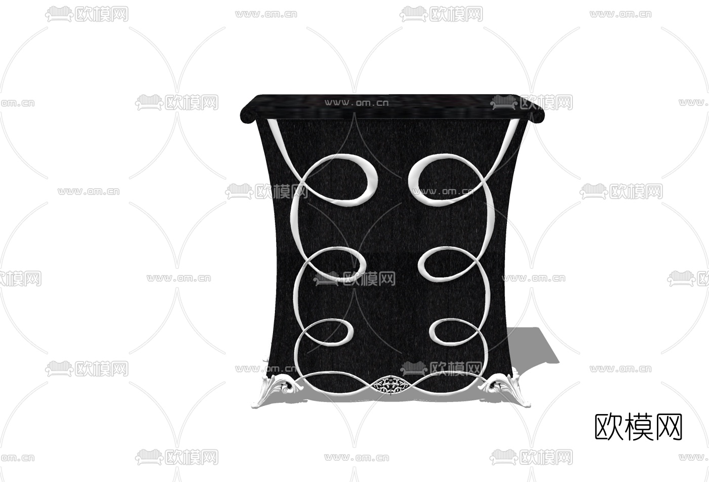 欧式边柜斗柜免费su模型下载