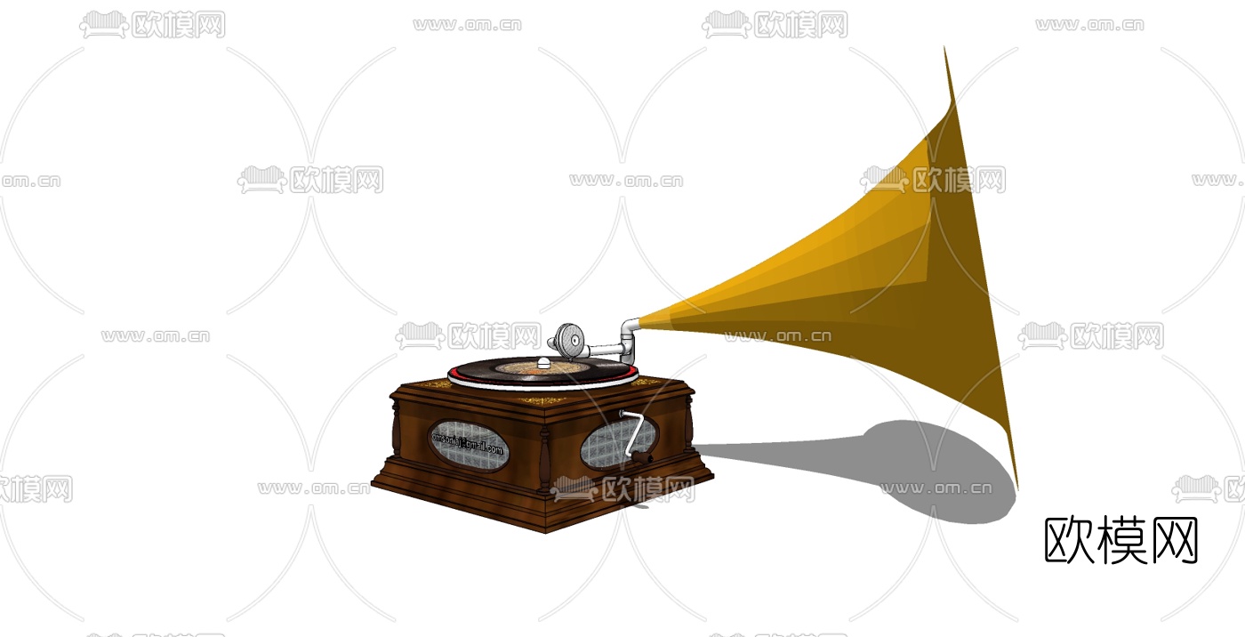 欧式唱片机免费su模型下载
