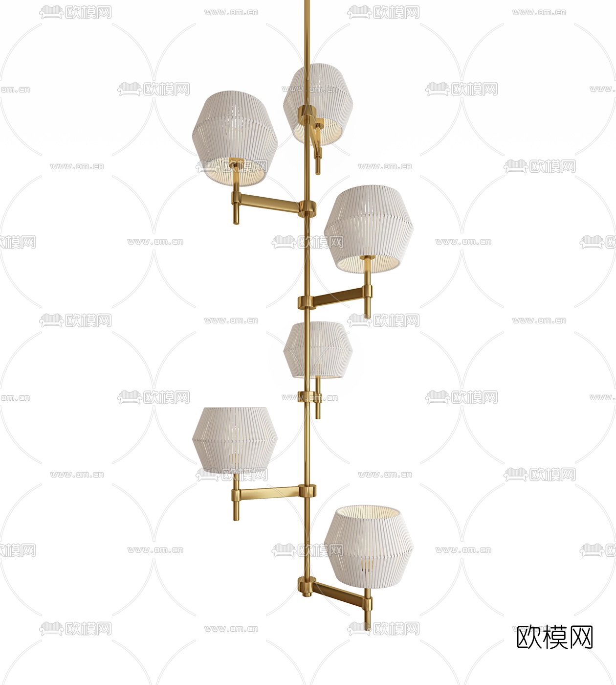现代简约吊灯组合3d模型