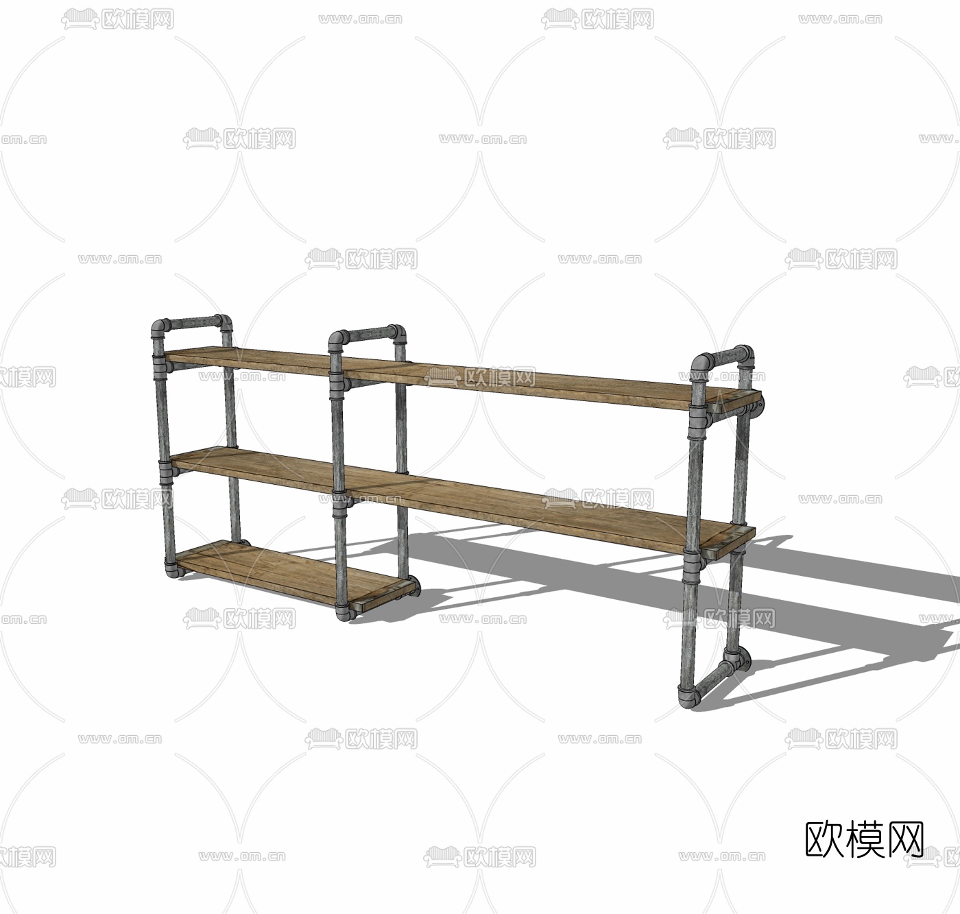工业风置物架免费su模型下载