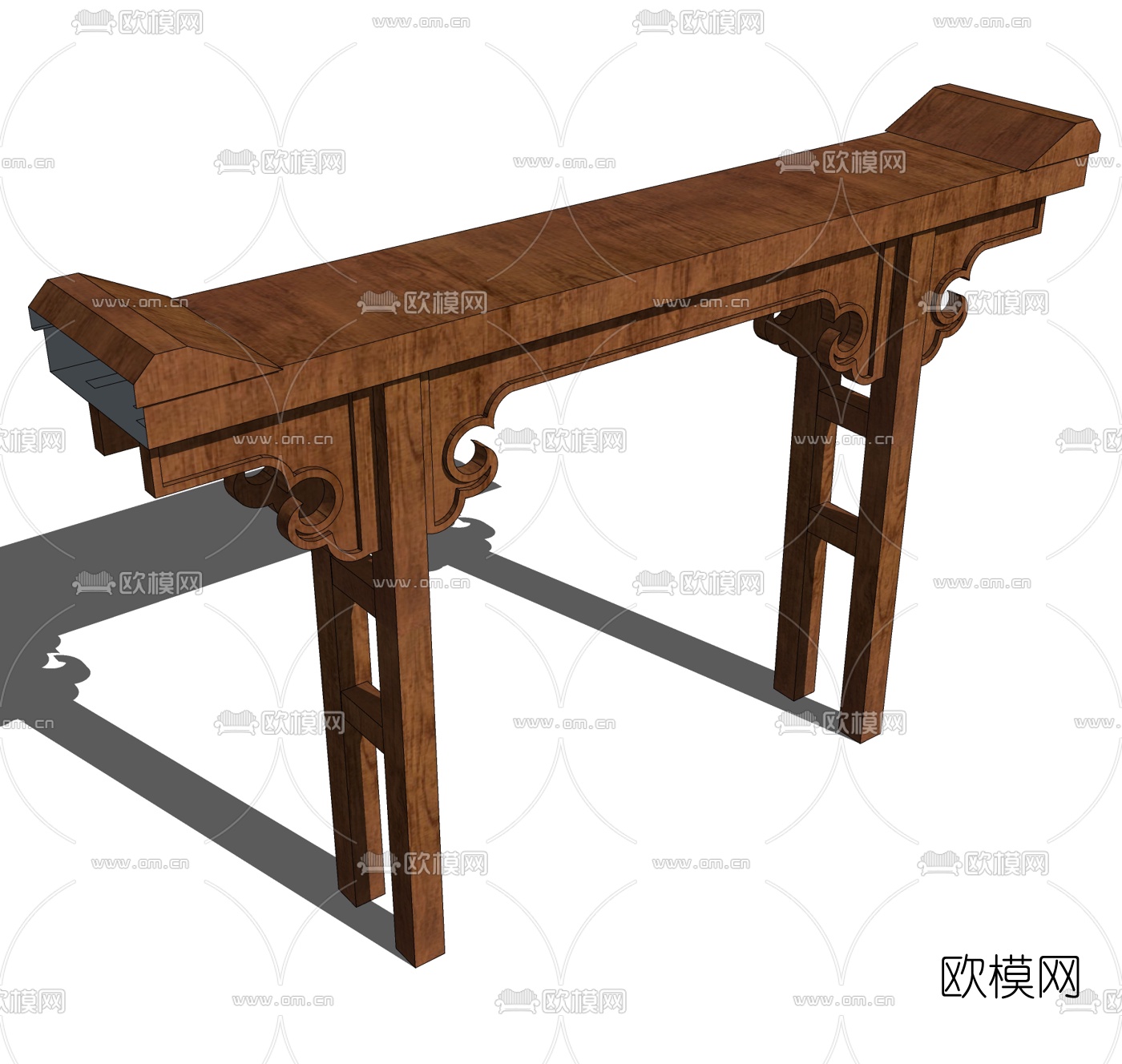 中式端景条案免费su模型下载