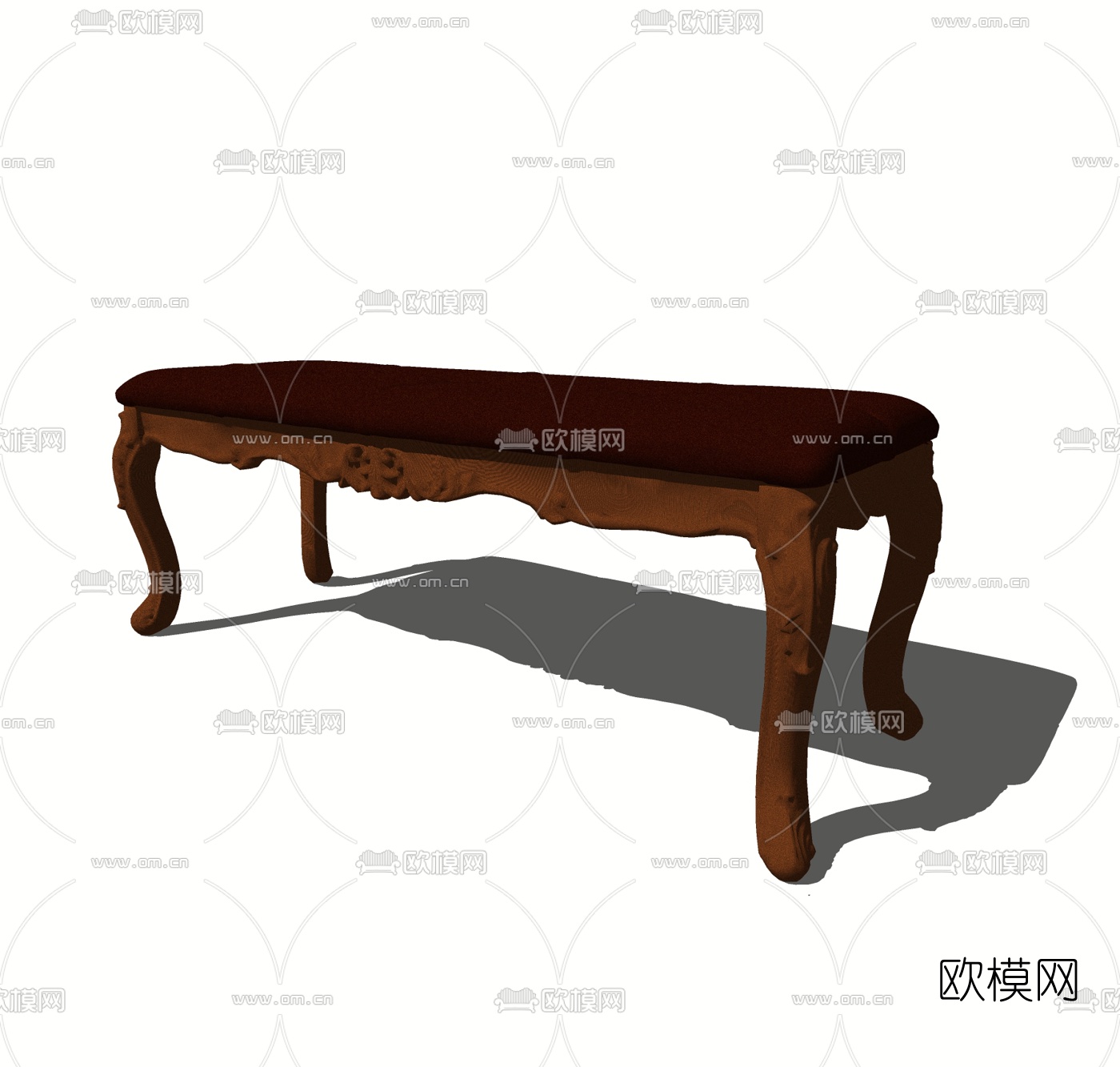 欧式实木脚踏免费su模型下载