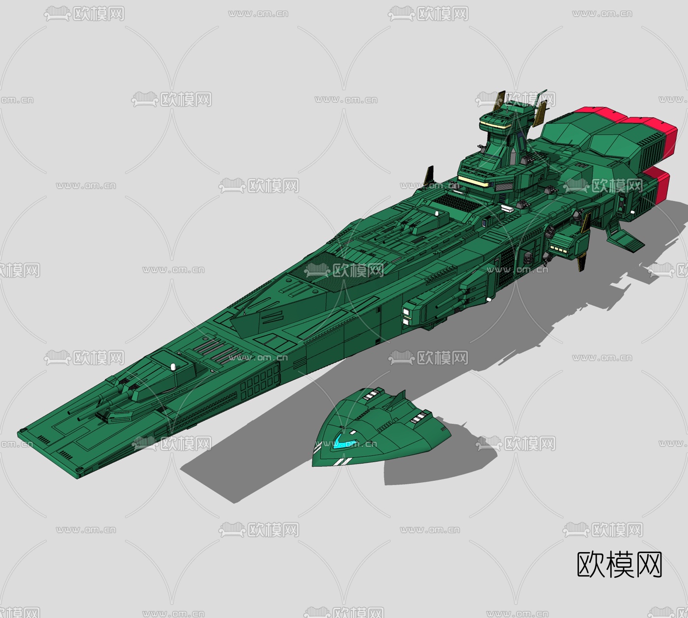 现代星际战舰免费su模型下载