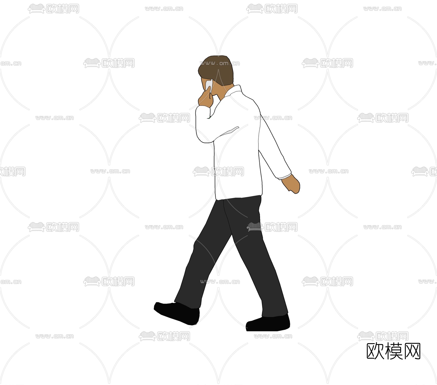 现代人物免费su模型下载