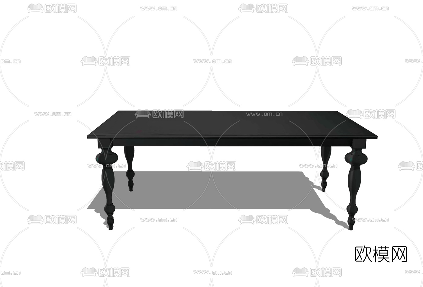 简欧茶几免费su模型下载