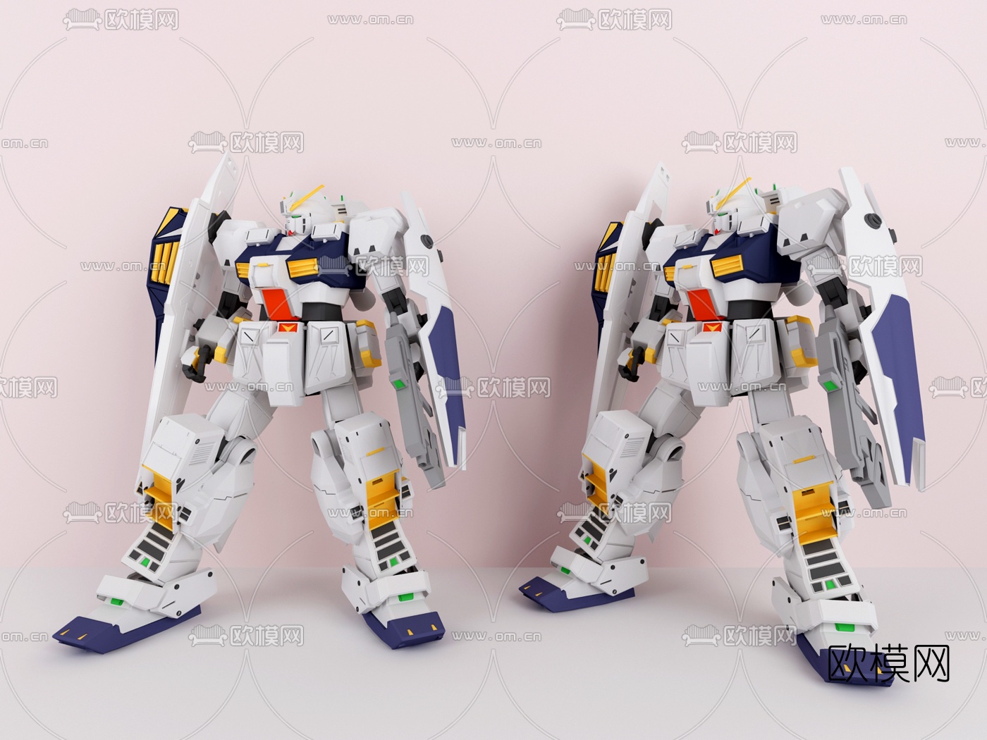 现代高达机器人3d模型