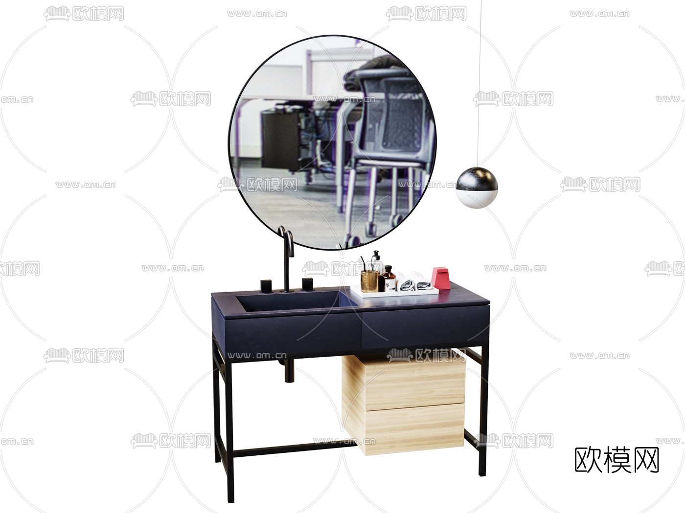 现代浴室柜洗手台3d模型