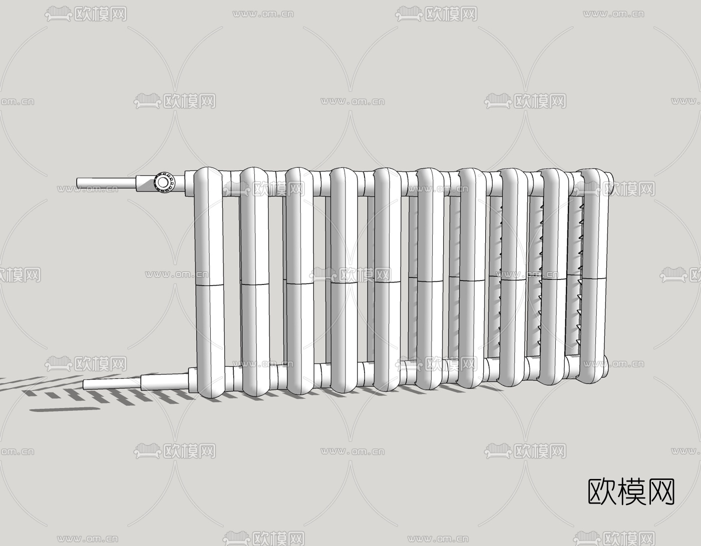 现代暖气片免费su模型下载