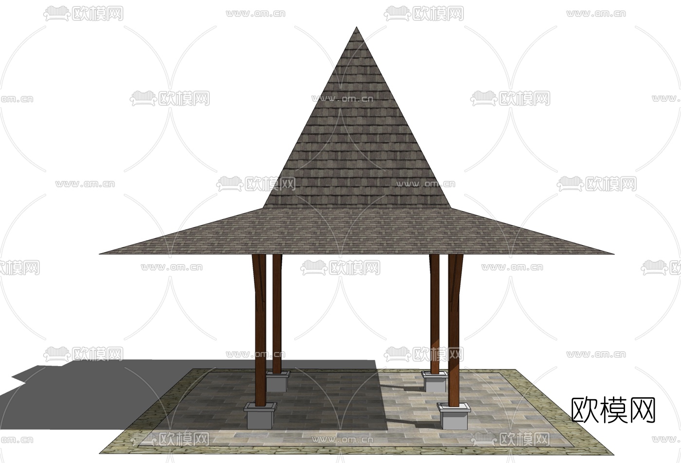 东南亚凉亭免费su模型下载