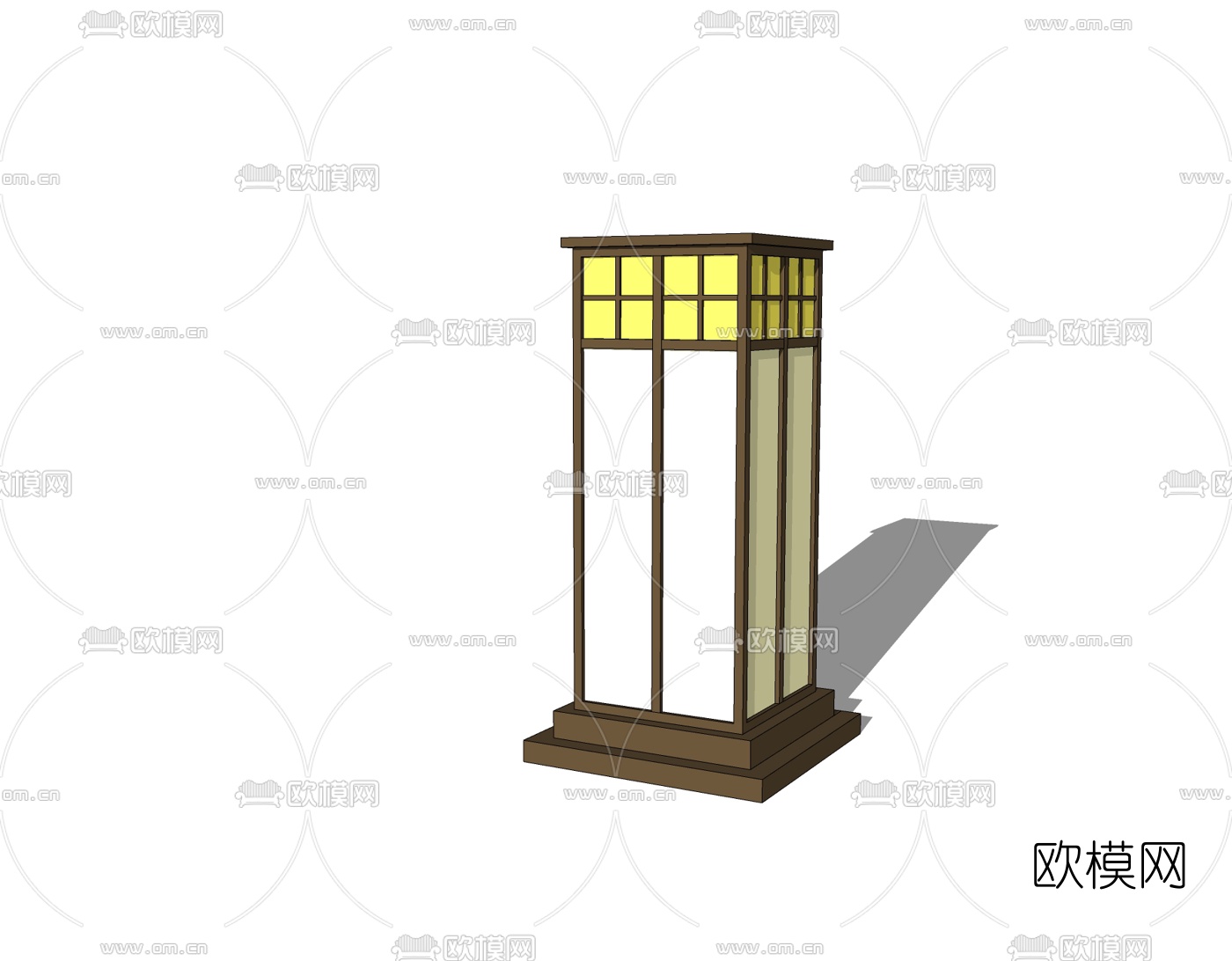 日式落地灯免费su模型下载