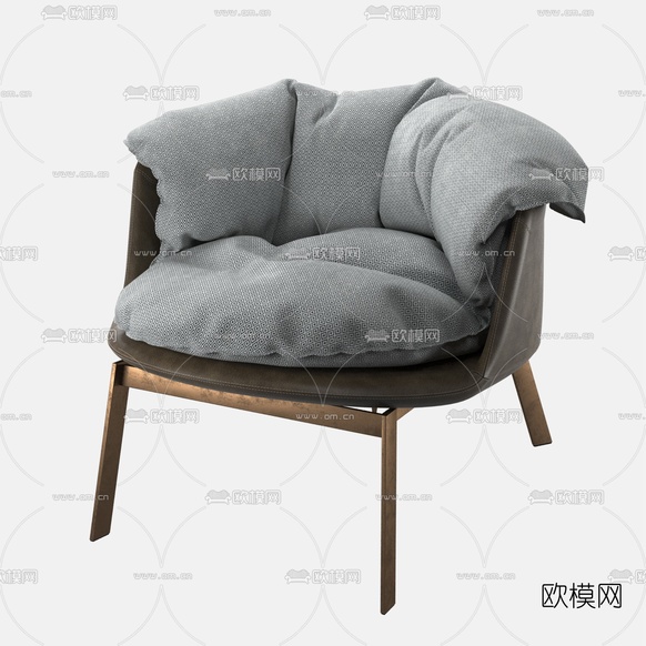 北欧沙发休闲椅3d模型下载