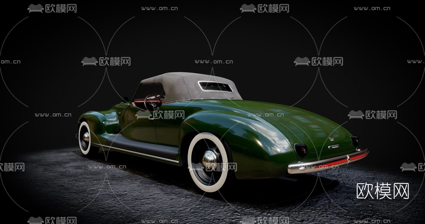 现代复古老爷车3d模型