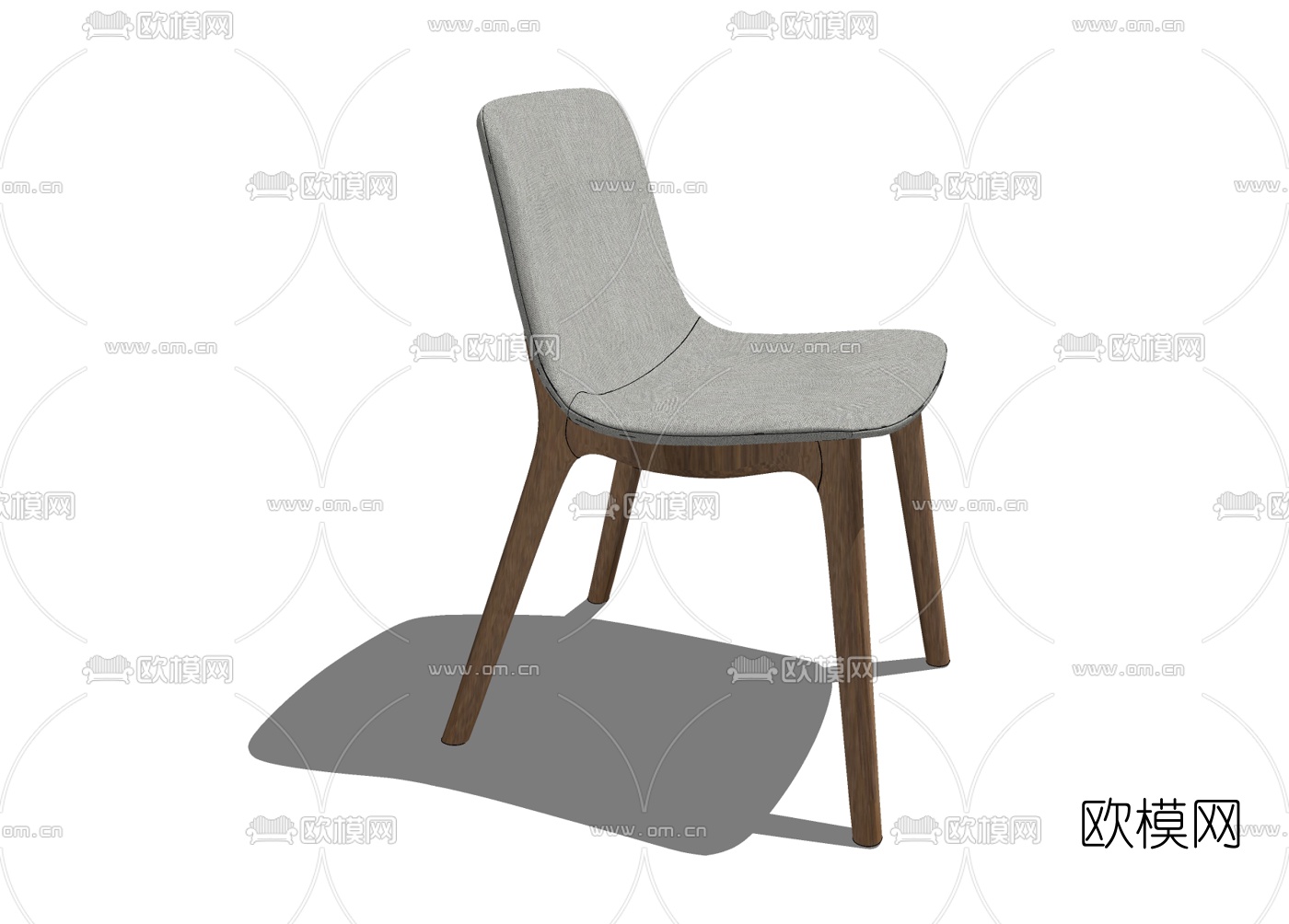北欧靠背单椅免费su模型下载